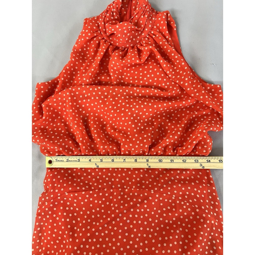 Taylor Women's Sleeveless Halter Neck Smocked Fit and Flare‎ Midi Dress Size 4 - Picture 7 of 15